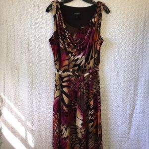 Lane Bryant Cute Animal Print Belted Dress 14/16